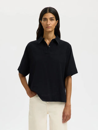 LUISA LINEN BLEND POLO