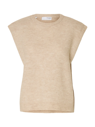 LULU SL KNIT VEST - BIRCH