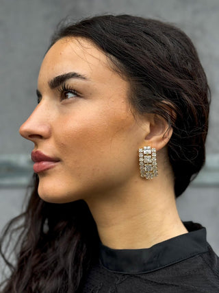 Sky crystal earring gold