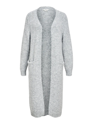 Milu Ls Lo Long Knit Cardigan - Grey