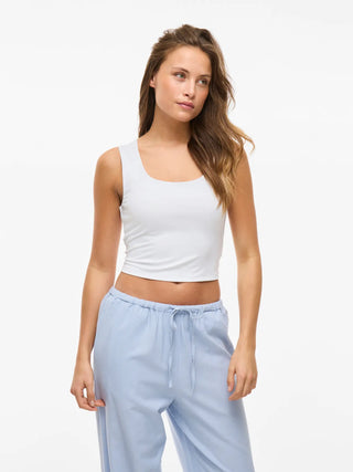 KENZA U-NECK S/L CROP TANK TOP