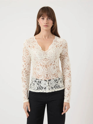 LACEY V-NECK LACE TOP