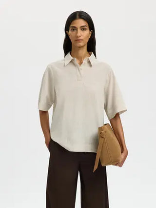LUISA LINEN BLEND POLO