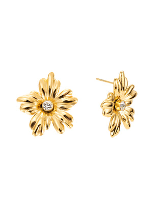 Lilly crystal earring gold