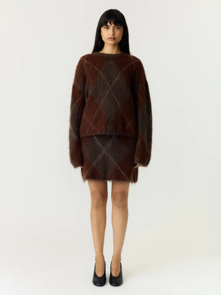 ARGY HW MOHAIR BLEND KNIT SKIRT