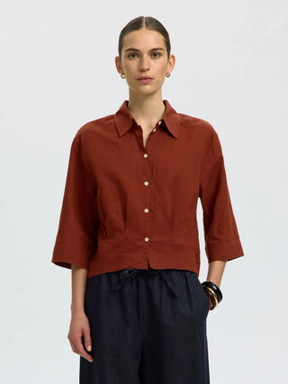 CLEO REGULAR 3/4 CROPPED SHIRT