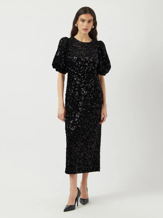 SOFIE 2/4 SEQUIN MIDI DRESS